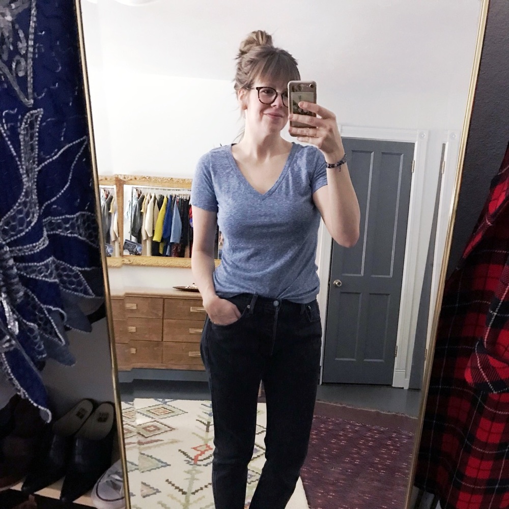 Marled blue T-shirt
